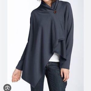 Bobeau Blue Wrap Cardigan size small
